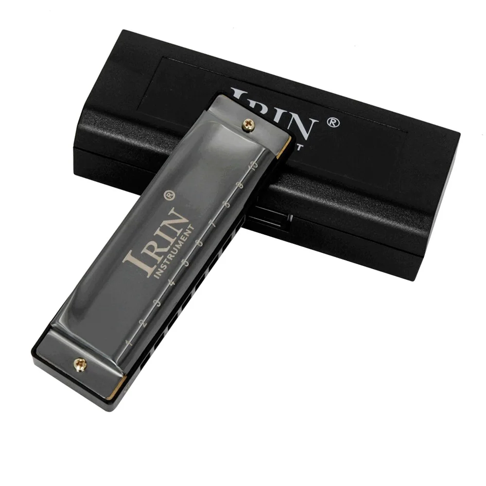 10 Hole 24 Hole Harmonica 8K Titanium Tremolo Tone Key C Harmonica Harp Mouth Organ Musical Instruments with Case
