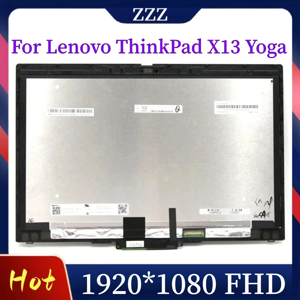 

13.3" For Lenovo ThinkPad X13 Yoga Gen 1 1st 20SX 20SY LCD Touch Screen Display 5M10Y75558 5M10Y75559 Laptop Assembly Panel