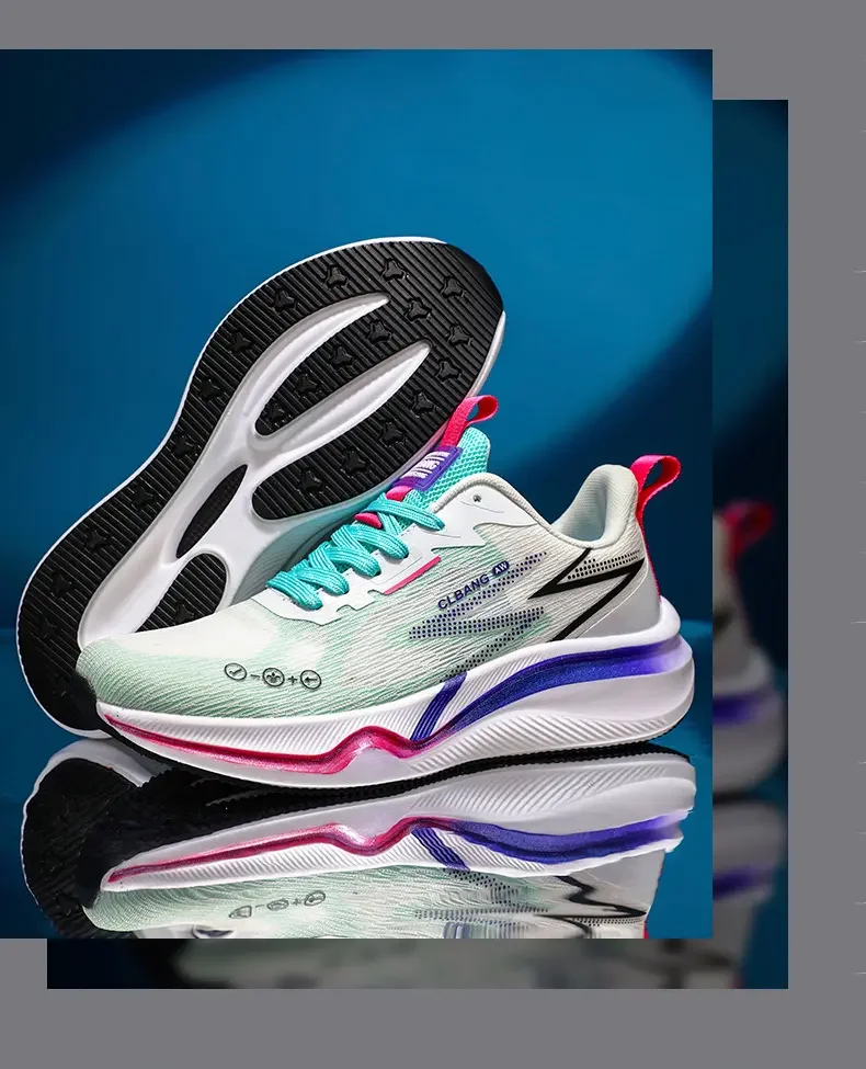 Fashion Couple Sneakers Breathable Running Shoes Marathon Racing Shock-absorbing Sports Tennis Shoes Unisex Gym Training Shoes