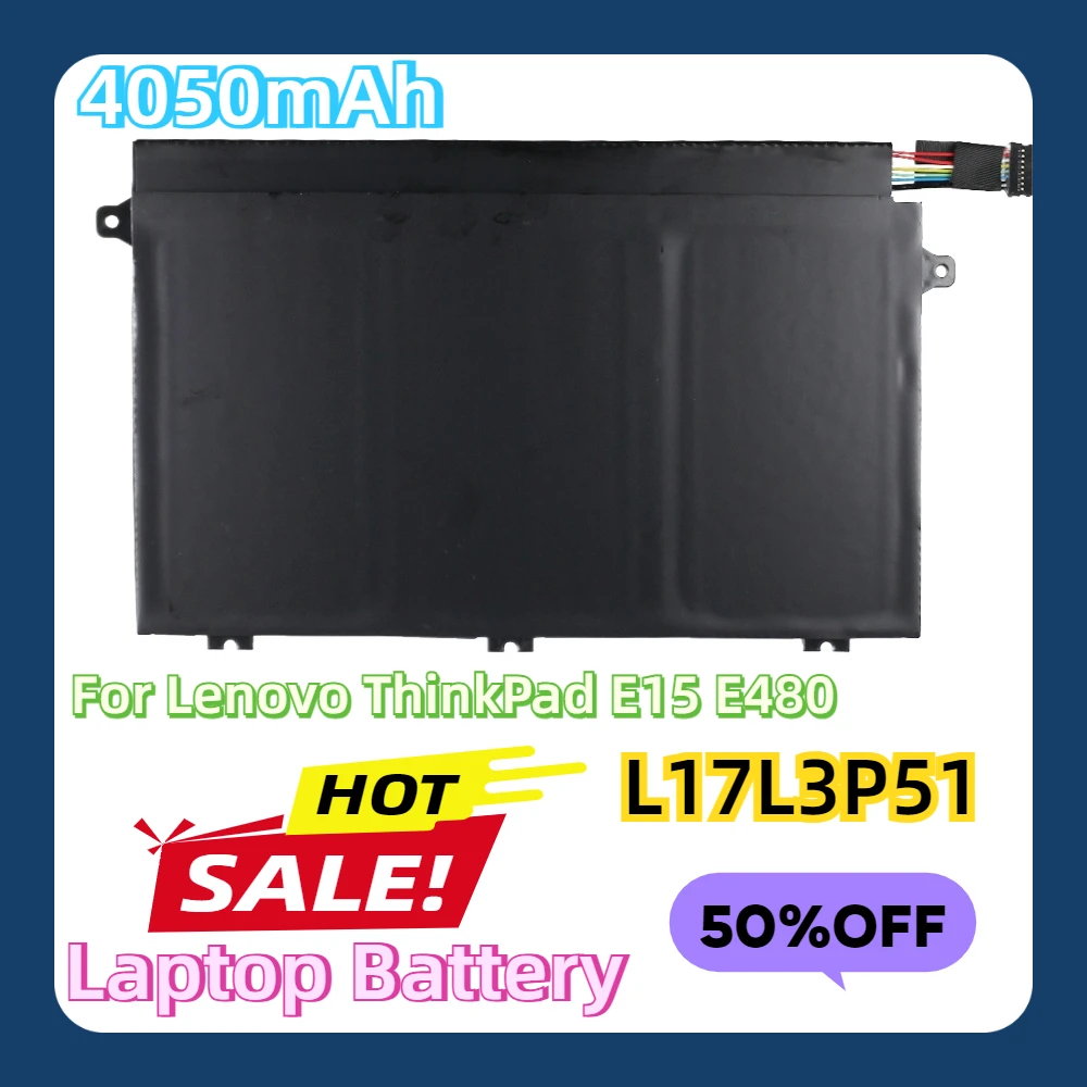 

For Lenovo ThinkPad E15 E480 E490 E495 E580 E585 E590 E595 Series 01AV445 L17M3P52 SB10K79606 DODOMORN L17L3P51 Laptop Battery