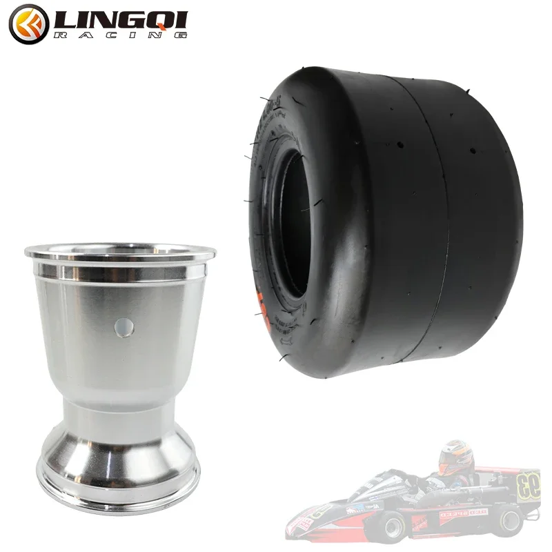 

LYNNCHI мотоциклетное колесо для картинга, переднее колесо 10x4,50-5, заднее колесо 11x7,10-5 дюймов, бескамерная шина с 3-отверстиями, втулка для картинга ATV