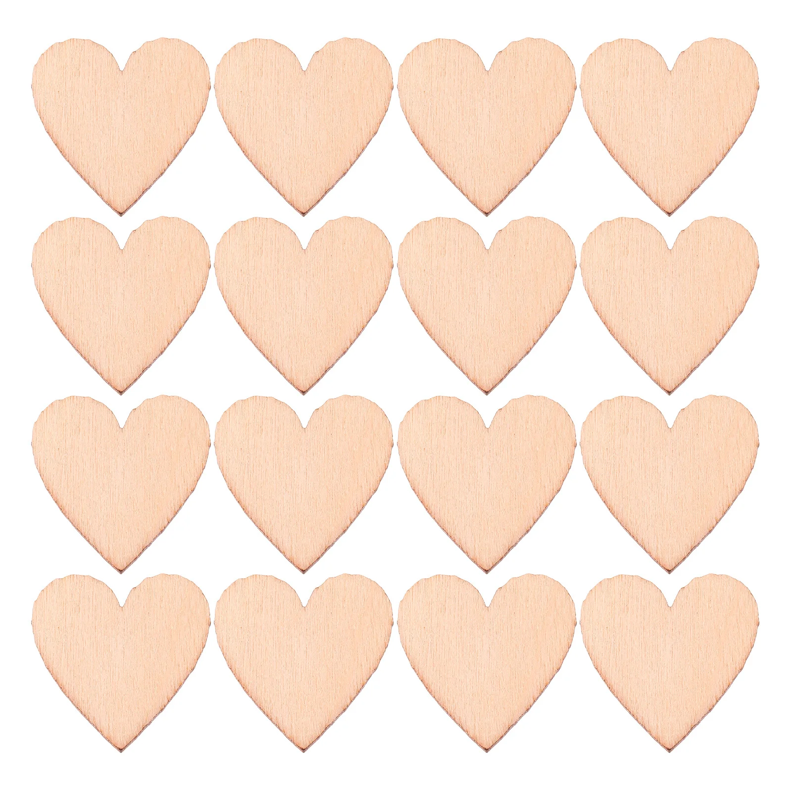 

300Pcs Heart Shaped Wooden Slices Blank Rustic Wedding Table Scatter DIY Decorations Natural Wood Hearts for Valentines Party