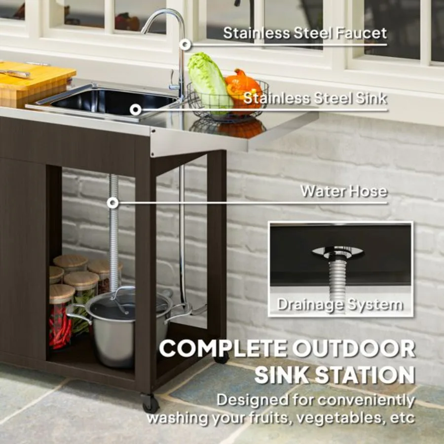 Стол для гриля на открытом воздухе Доставка (заработанный -)