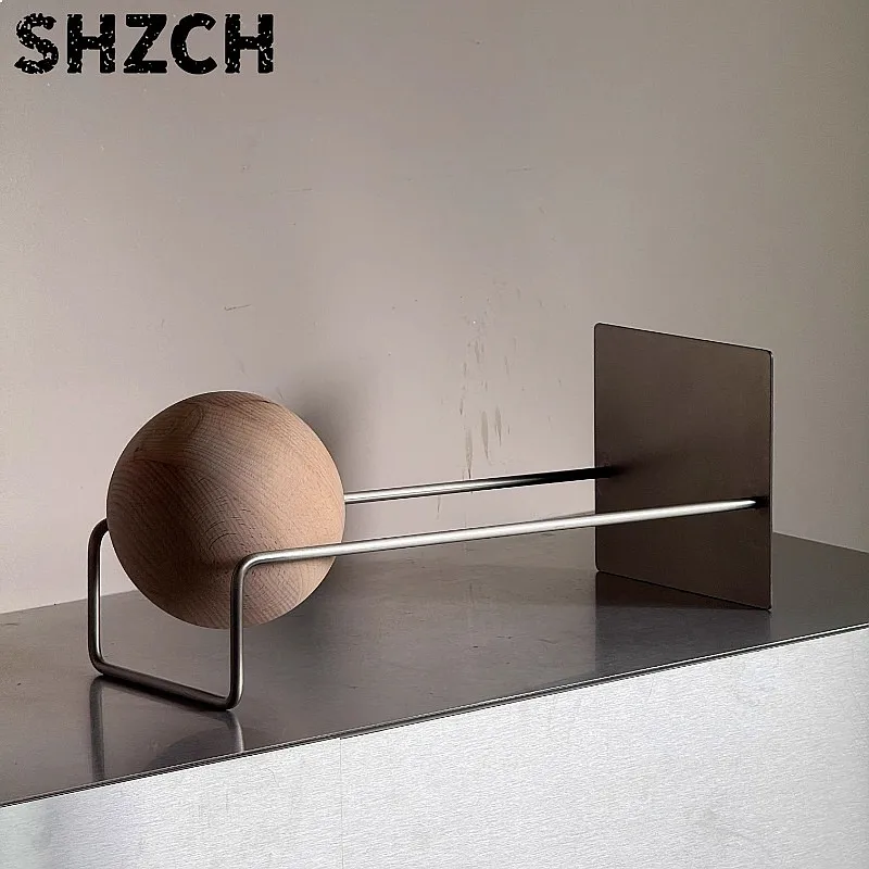 Creative Gravity Ball Bookstand Mid-Century Bauhaus Desktop Magazine Holder Chic Office Newspaper Rack