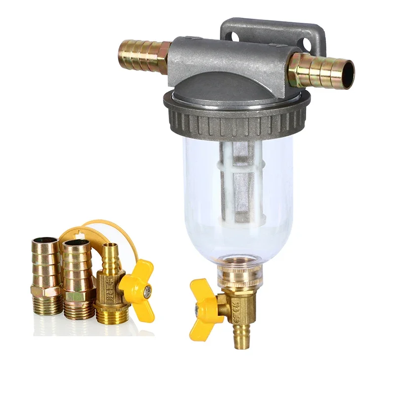 

1Set DN15 aluminum filter Automobile transparent drain valve Filter cup modified brake filter Water Purifier System