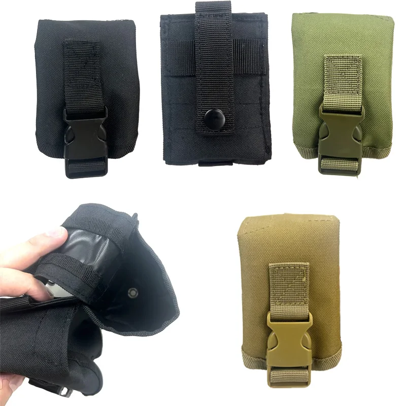 Tactical Molle Grenada Pouch - Single & Double Frag Grenade Pouch with Hook and Loop Design Magazine Pouch 