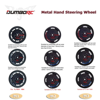DUMBORC RC Steering Wheel Transmitter Direction Handwheel with Brake Pads Sponge Cover for RC X6PM Flysky Nobel NB4 X10P Parts