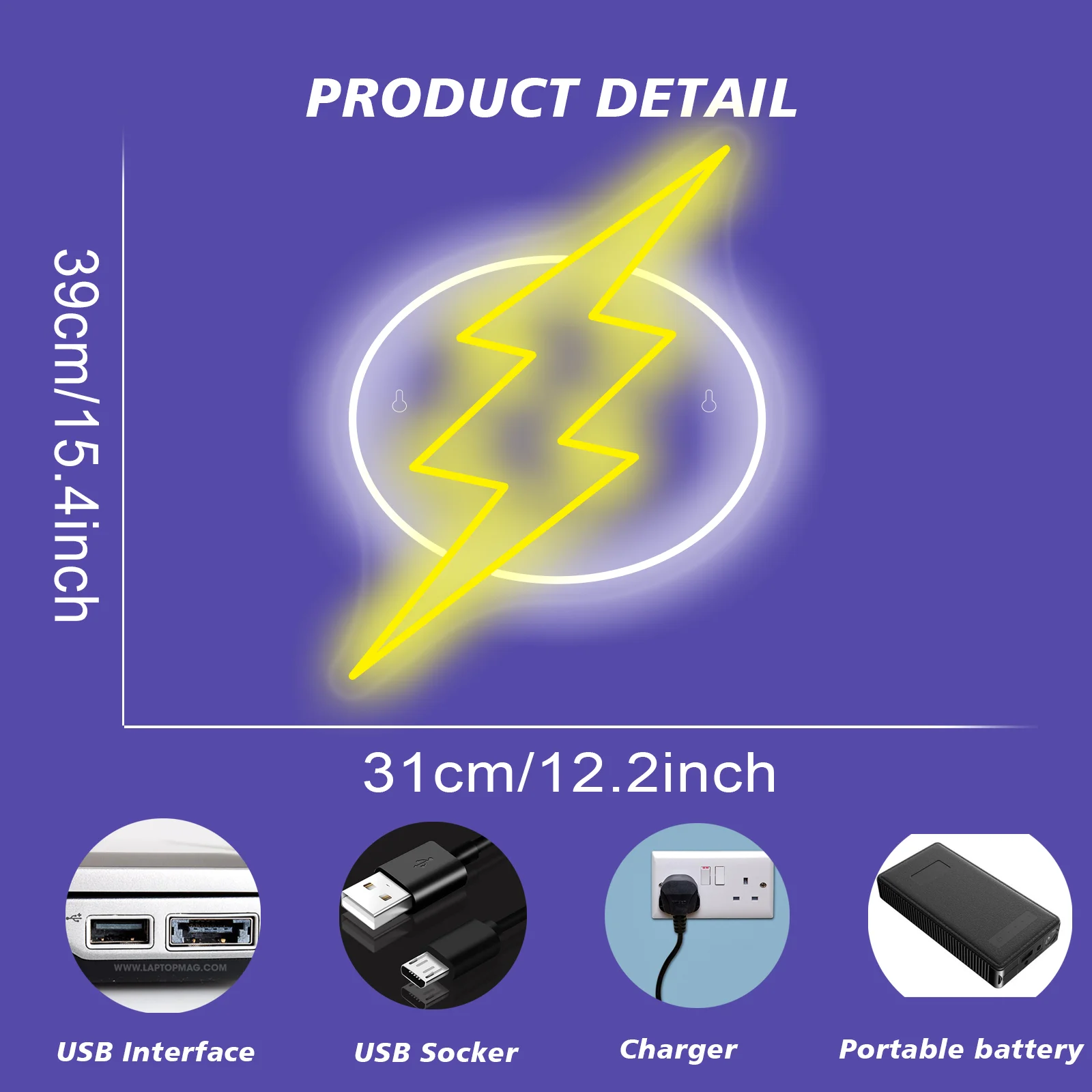 The Flash Logo letreros de neón para decoración de pared, arte, decoración de habitación, dormitorio, Bar, fiesta, lámpara alimentada por USB, luces Led regulables, signo de héroe