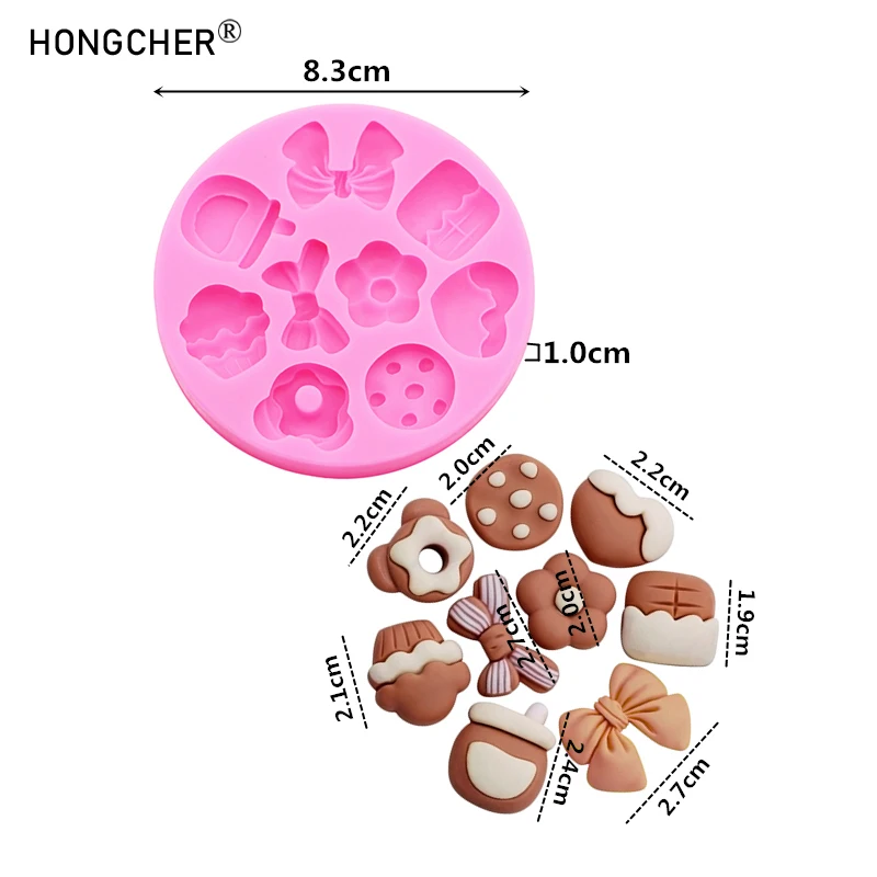 Cookies Candy Food Toys Headdress Resin Jewelry Accessories Drip Mold Cookies Chocolate Cake Dessert Decoration Silicone Molds