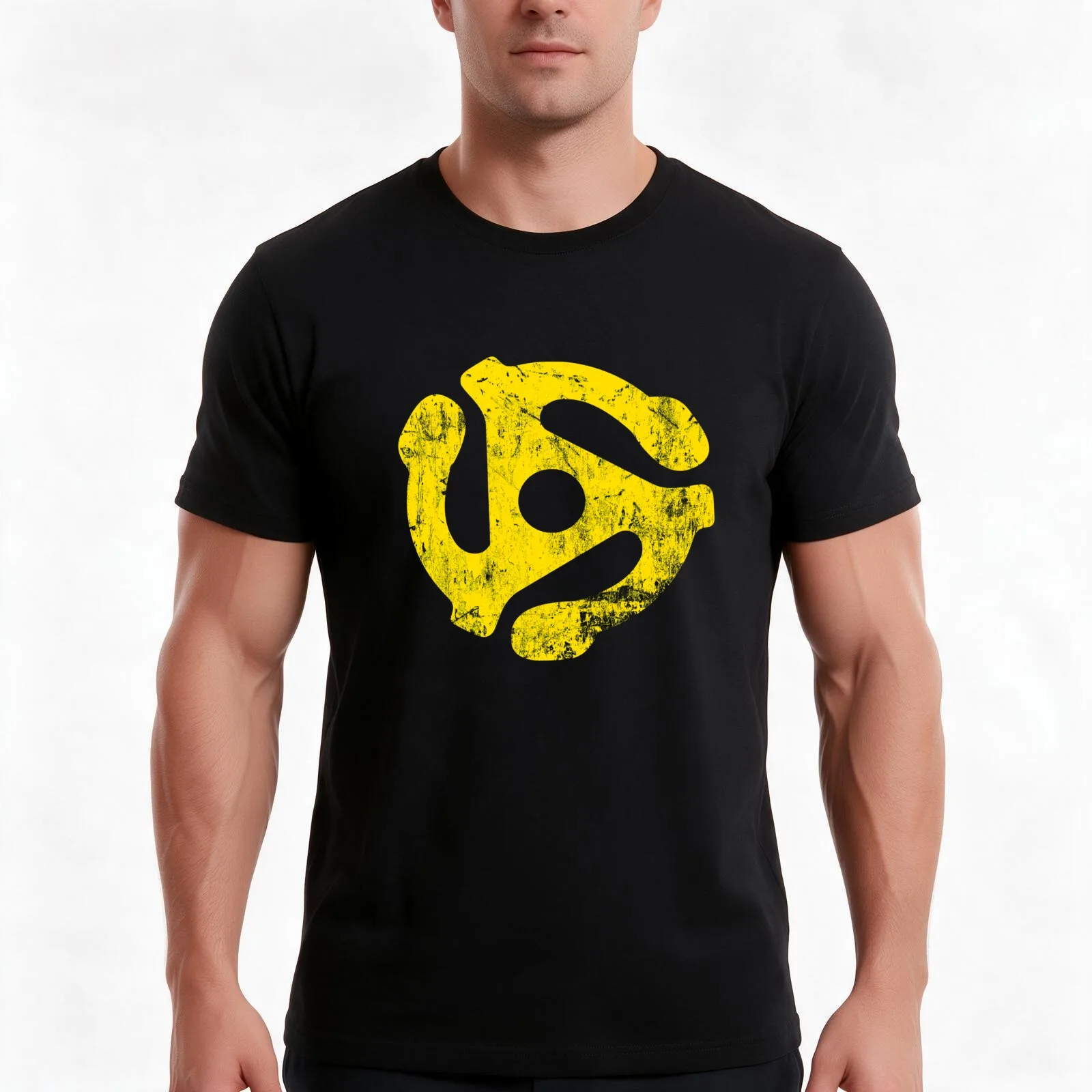 45 RPM Record adapter Tee T-Shirt Summer Casual Cotton Tee Oversized Streetwear Tops Vintage Graphic Print Unisex Men Women
