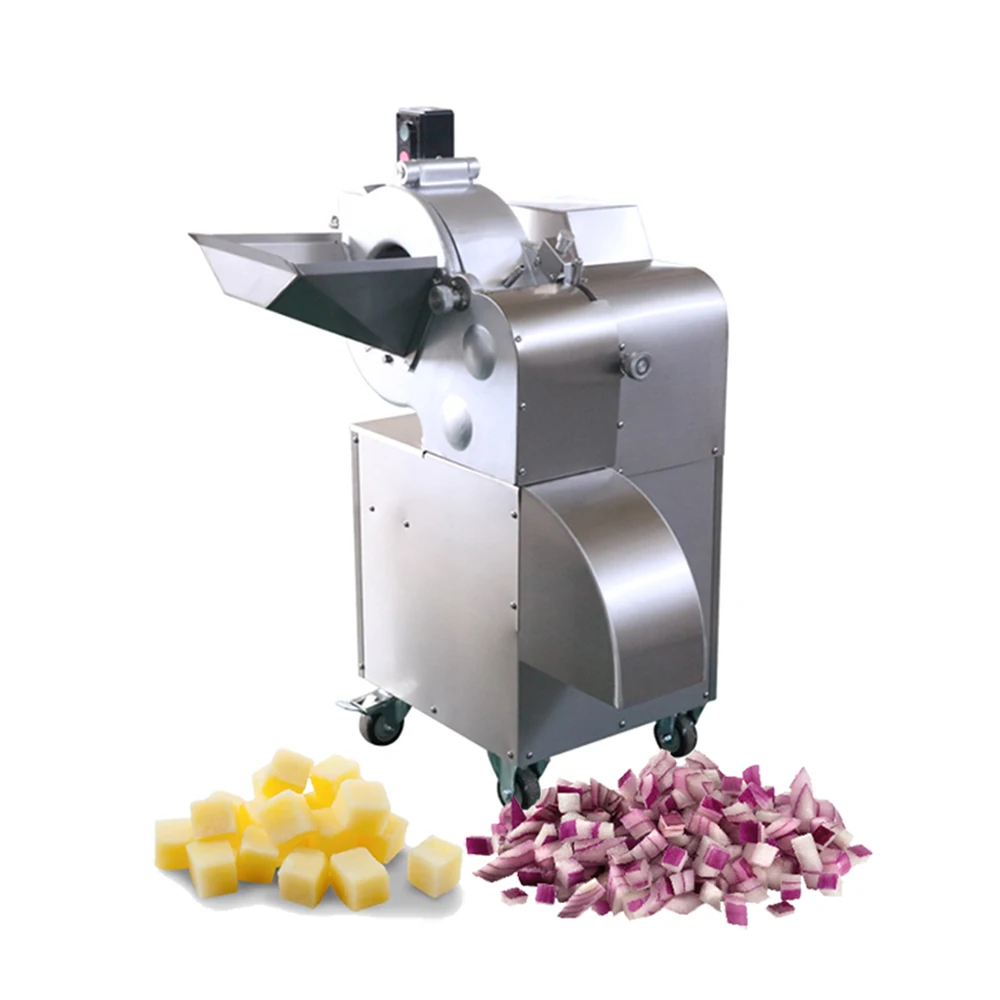 

Multifunctional Automatic Fruit Sweet Potato Onion Tomato Banana Pineapple Pitaya Cutting Vegetables Dicer Cutter Machine