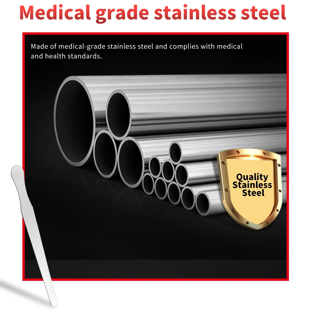 خافض لسان من الفولاذ المقاوم للصدأ ، ملعقة شمع طبي ، طقم عصي خافض لسان ، معدات فحص الفم ، رعاية طبية للطبيب