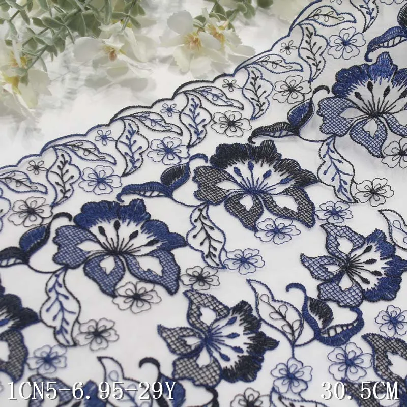 

29Yards Two Tones Polyester Soft Mesh Embroidery Lace Trimmings Dress Accessories Lace Fabric Sewing Crafts Doll Material New