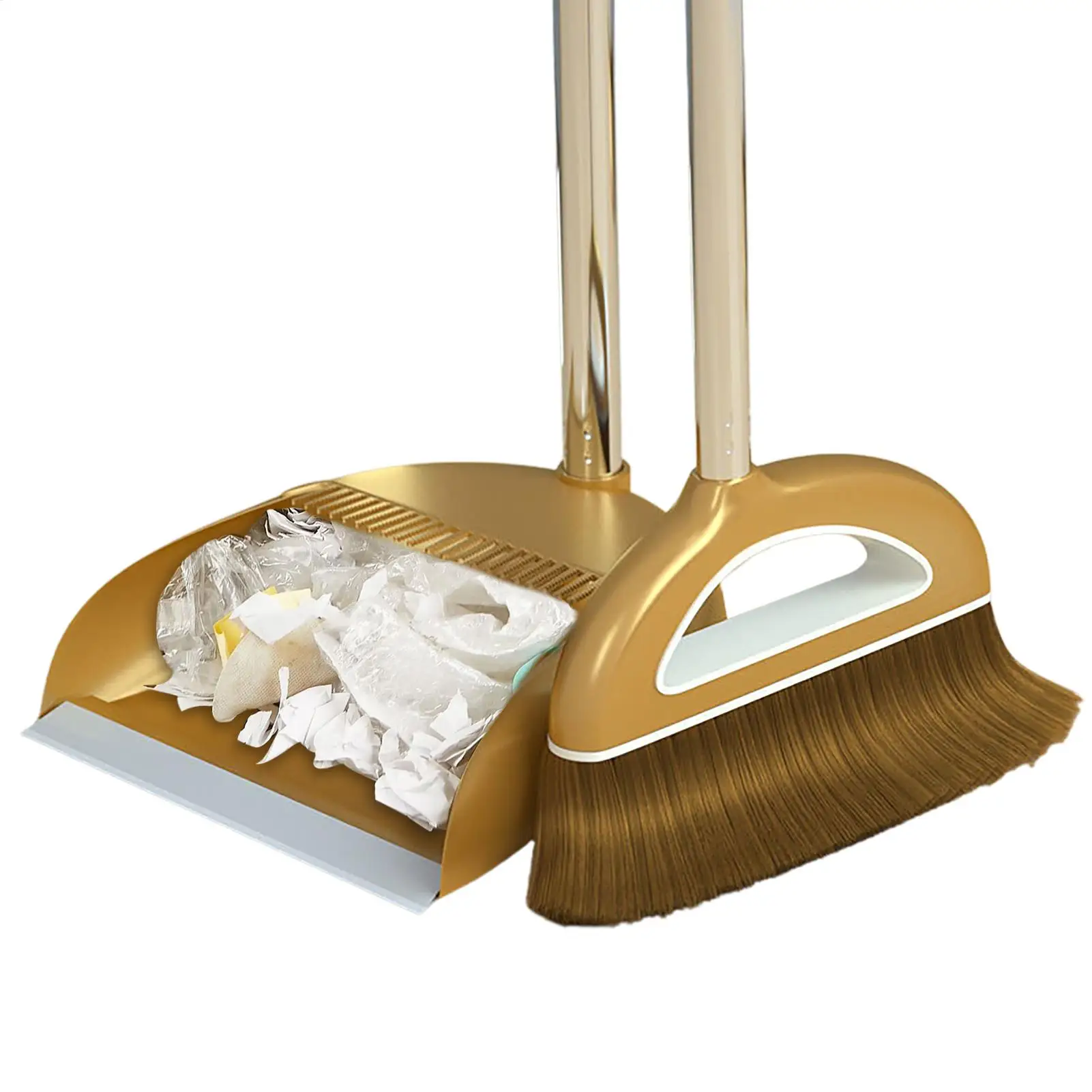 1set Long Handle Broom Dustpan Set Household Floor Cleaning Brush Home Office Dorm Sweeping Tool Kit Easy To Store And Use