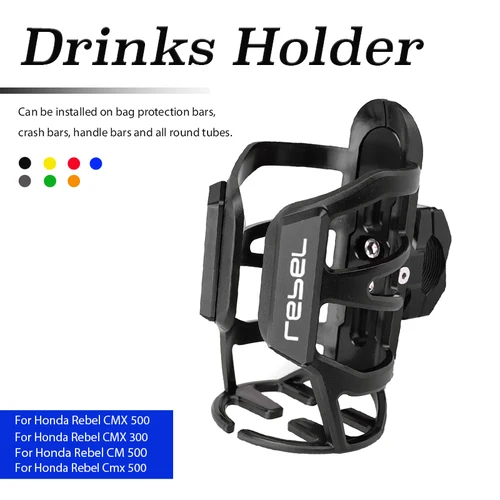 Para Honda Rebel Cmx 500 300 Cm500 cm300 Rebel500 CMX300 motocicleta CNC soporte para botella de agua y bebidas portavasos