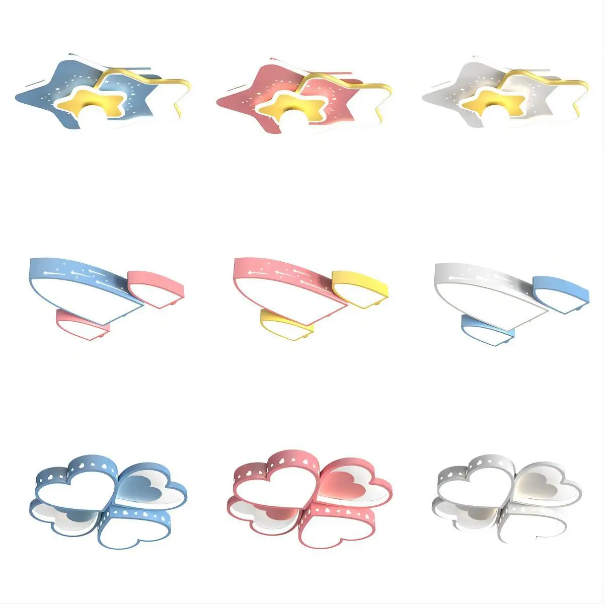 

Children's room bedroom room ceiling light, star love, plane