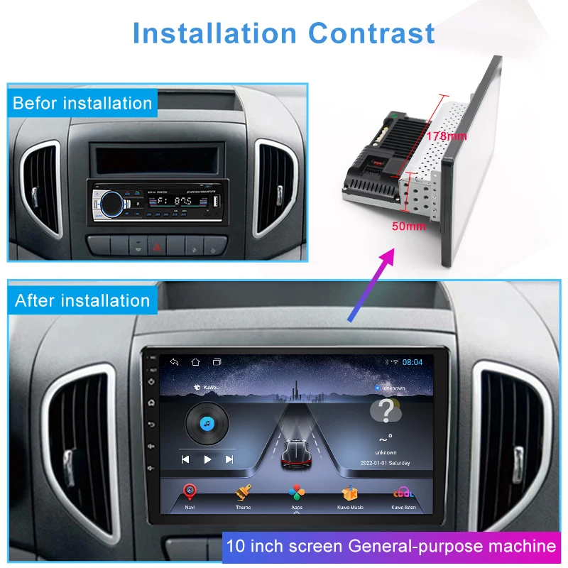 Android 12 Universal Touch Screen Gps Radio Stereo 10 Inch Car Video 1 Din Car Dvd Player With Screen Carplay Auto