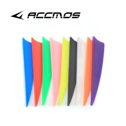 50PC ACCMOS 3 Cal TPU strzałka pióra 9 kolor Fletching gumowe łopatki łucznictwo DIY polowanie akcesoria myśliwskie kropla wody kształt