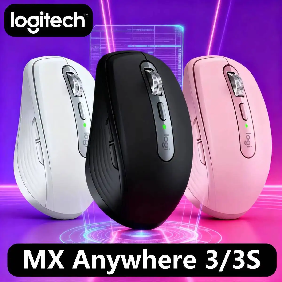 

Logitech MX Anywhere 3S Portable MX Anywhere 3S – 8000 DPI, Logi Flow, 1min Charge, Compact Ergonomic Design, Quiet
