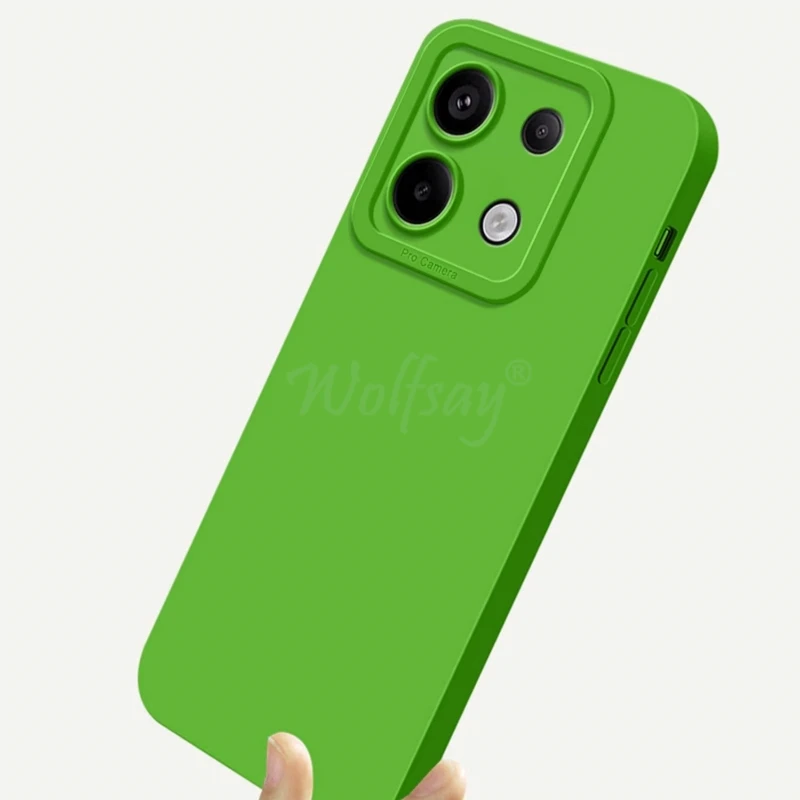 For Xiaomi Redmi Note 13 Case Luxury Liquid Silicone Plain Rubber Camera Protect Case Redmi Note 13 Cover Redmi Note 13 4G Case