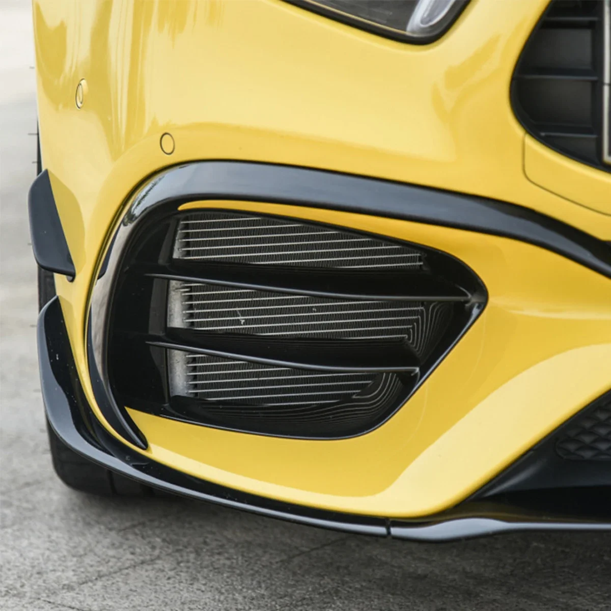 For Mercedes-Benz A-Class W177 A45 AMG 2019-2021 Front Bumper Lip Spoiler Front Bumper Protector Lower Blade Splitter