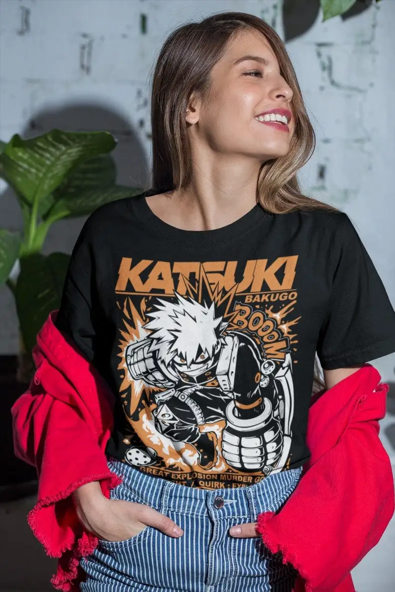 Fire Style  Streetwear  Japan Style  Unisex  100% CottonBakugo