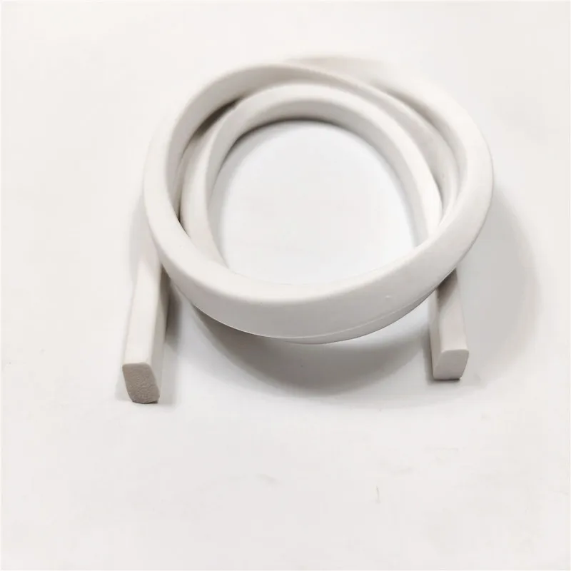 Length 1-5M Small Square White Silicone Foaming Sealing Strips Silicone Sponge Sealing Strips Rectangle Silicone Foaming Strip