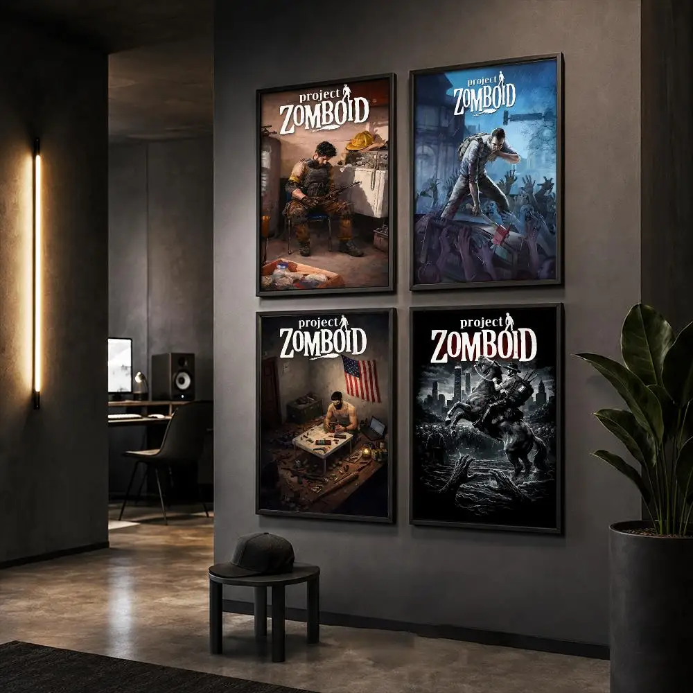 Zombie Game P-Project Z-Zomboid Poster Wall Art Print Sticker for Bedroom Living Room Dorm Office Modern Home Decor