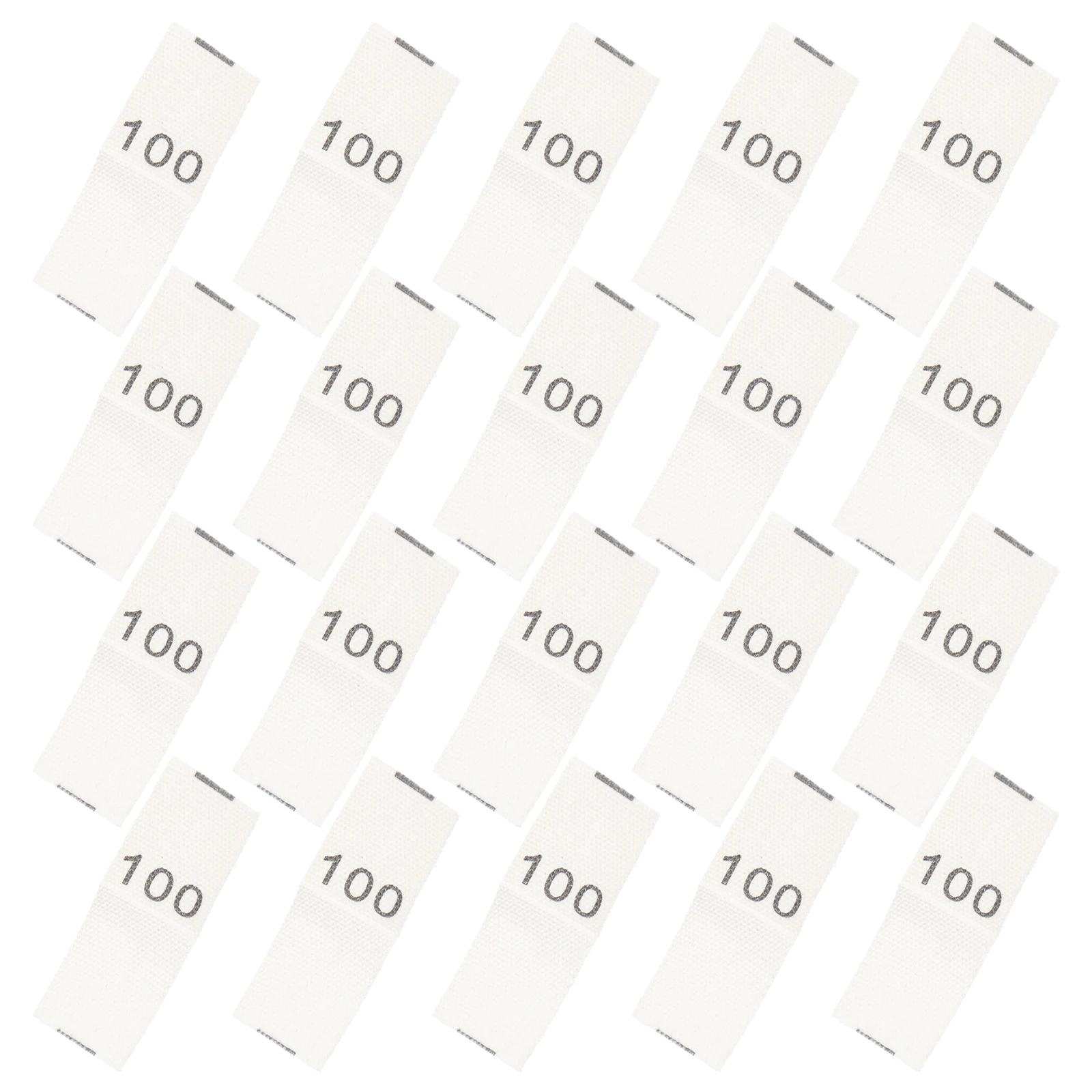 

200 Pcs 's Clothing Size Mark Tag Woven Tags Clothes Labels Sewing on Marks Folded Cotton Wear Men and Women