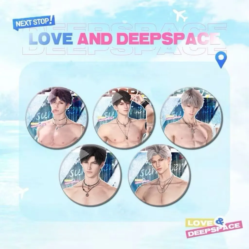 

25 «Любовь и глубокое пространство» Лето с сериями You и Sea Breeze «Шэнь Син Хуэй Ли Шен Цинь Че Ци Юй» круглые лазерные значки