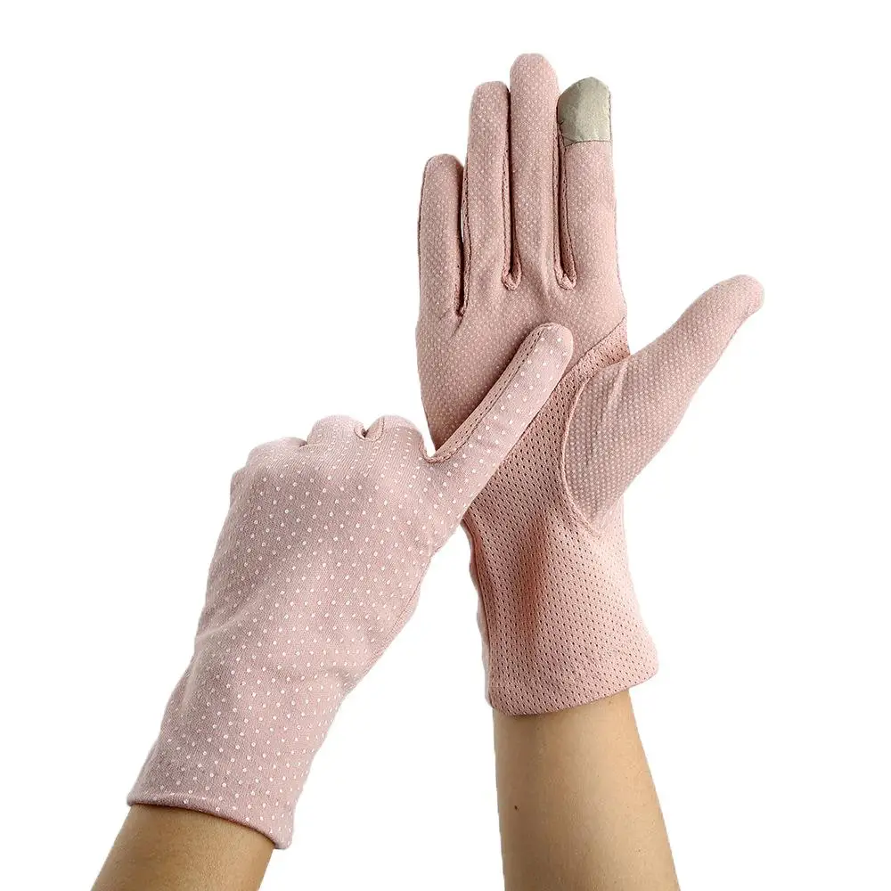 Fashion Thin Sunscreen Driving Sun Protection Short Gloves Touch Screen Gloves