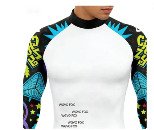 Imagen 1 del producto Camisas de natación de manga larga para hombre con protección UV UPF 50+, camisas de agua de secado rápido para deportes al aire libre