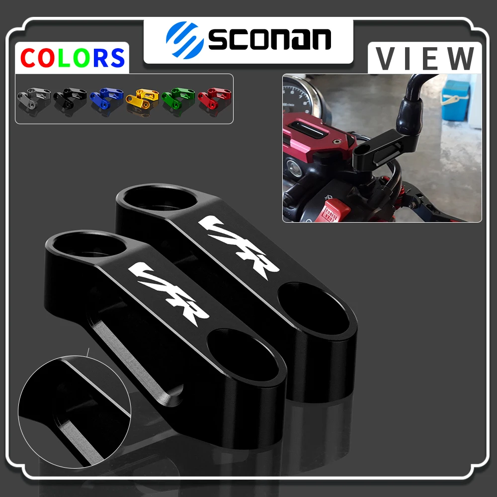 

For VFR VFR800 Vfr 800 -2023 2024 All Year motorcycle CNC Aluminum Rearview Mirror Extender Adaptor motorcycle accessories