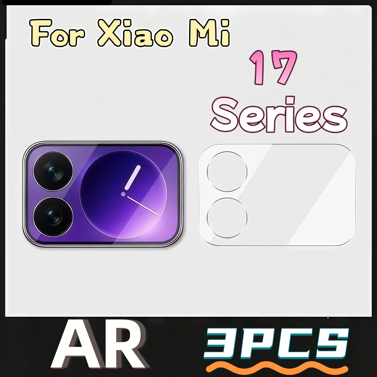 لـ 3 قطع Xiaomi 17 pro Max شاشة خلفية متوافقة مع غطاء العدسات الزجاجية المقسى لحماية الشاشة الخلفية والفرعية