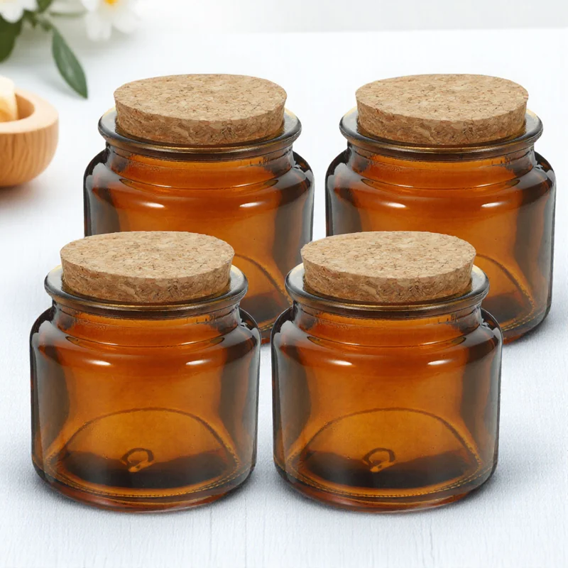 

4pcs Glass Tealight Holder Stable Base Empty Cup Tea Light Container For Party Dinner Home Decor Desktop Centerpieces
