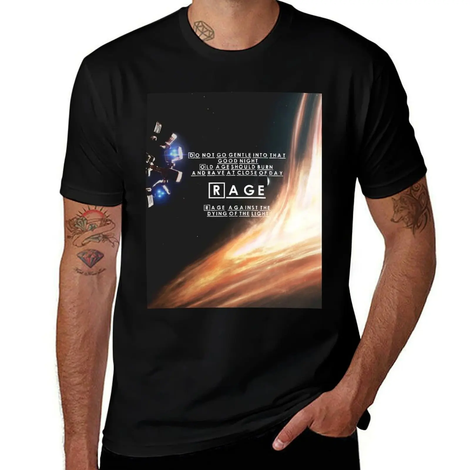 

Rage, rage aginst the dying of the light T-Shirt essential t shirt t shirts for man pack cotton T-Shirt