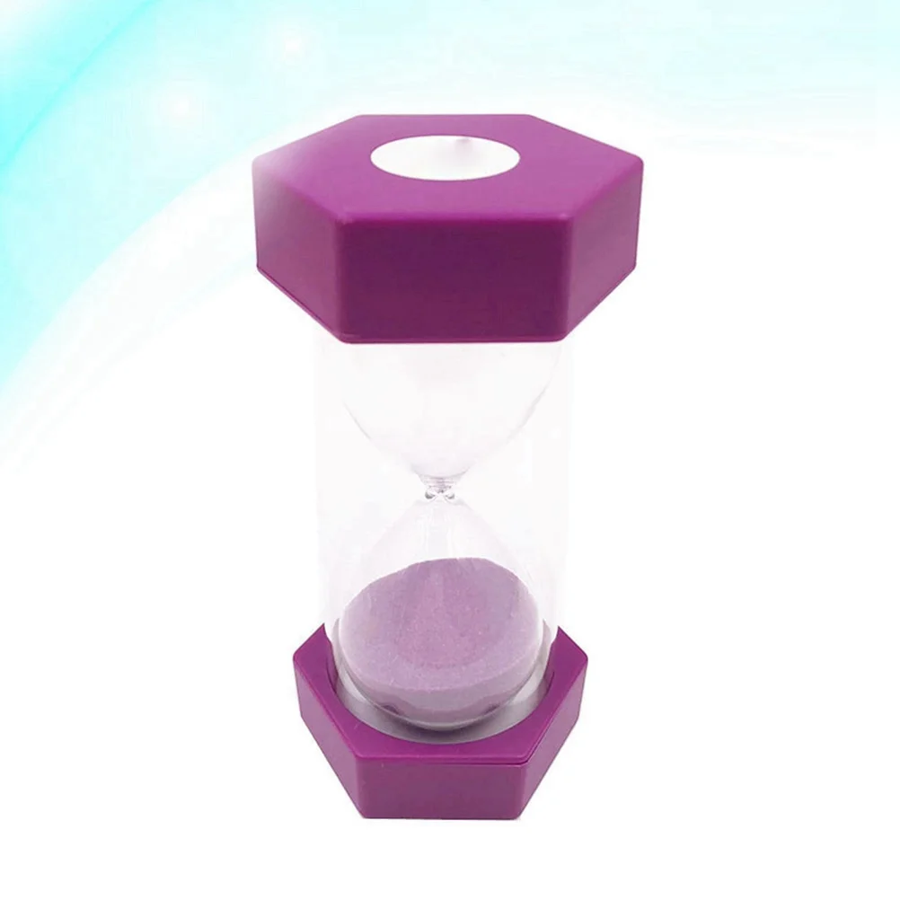 

20 Minutes Hourglass Timer Purple Hexagonal Sand Flow Decor For Home Office Desk Kids Gift Household Timer Children