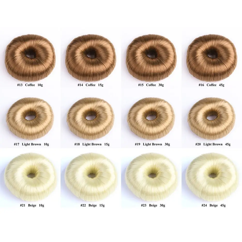 Beige Elegant Hair Wig Hair Clip Black Hair Accessories Hair Ring Bun Maker Hair Donut Shaper Hair Styling Tools