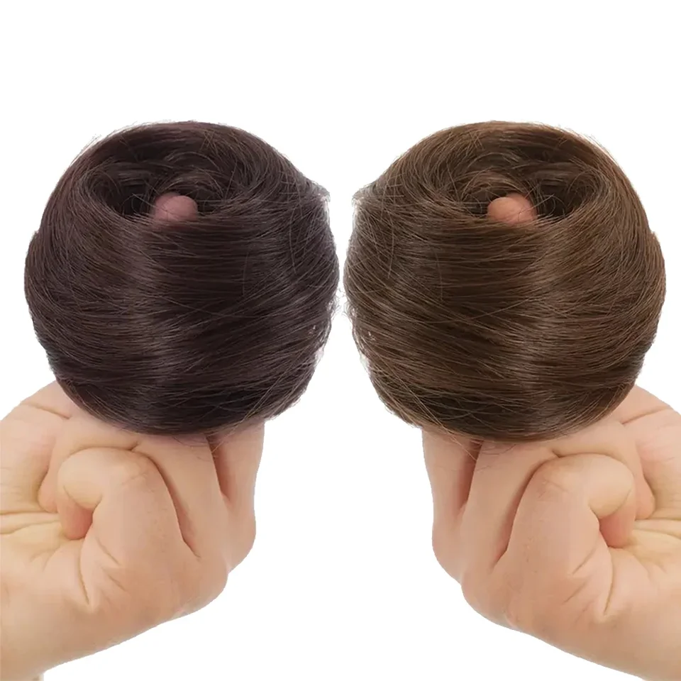 Postizo de moño con cola de caballo para mujer, pieza de cabello humano brasileño, recogidos, dona, chignon, extensiones de cabello 100% humano 6