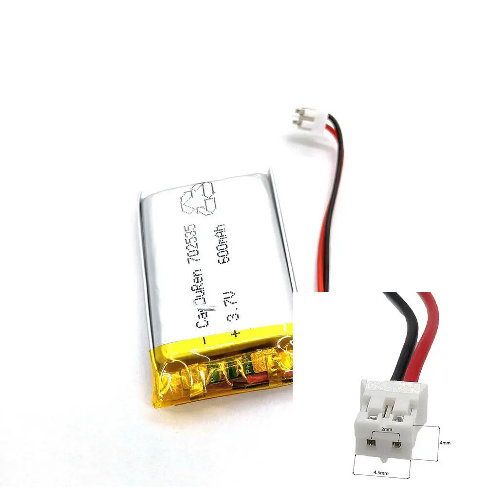 Rechargeable 3.7V 600Mah 702535 Lithium Polymer Ion Battery For TABLET MOBILE POWER ELECTRIC TOYS SMART WATCH