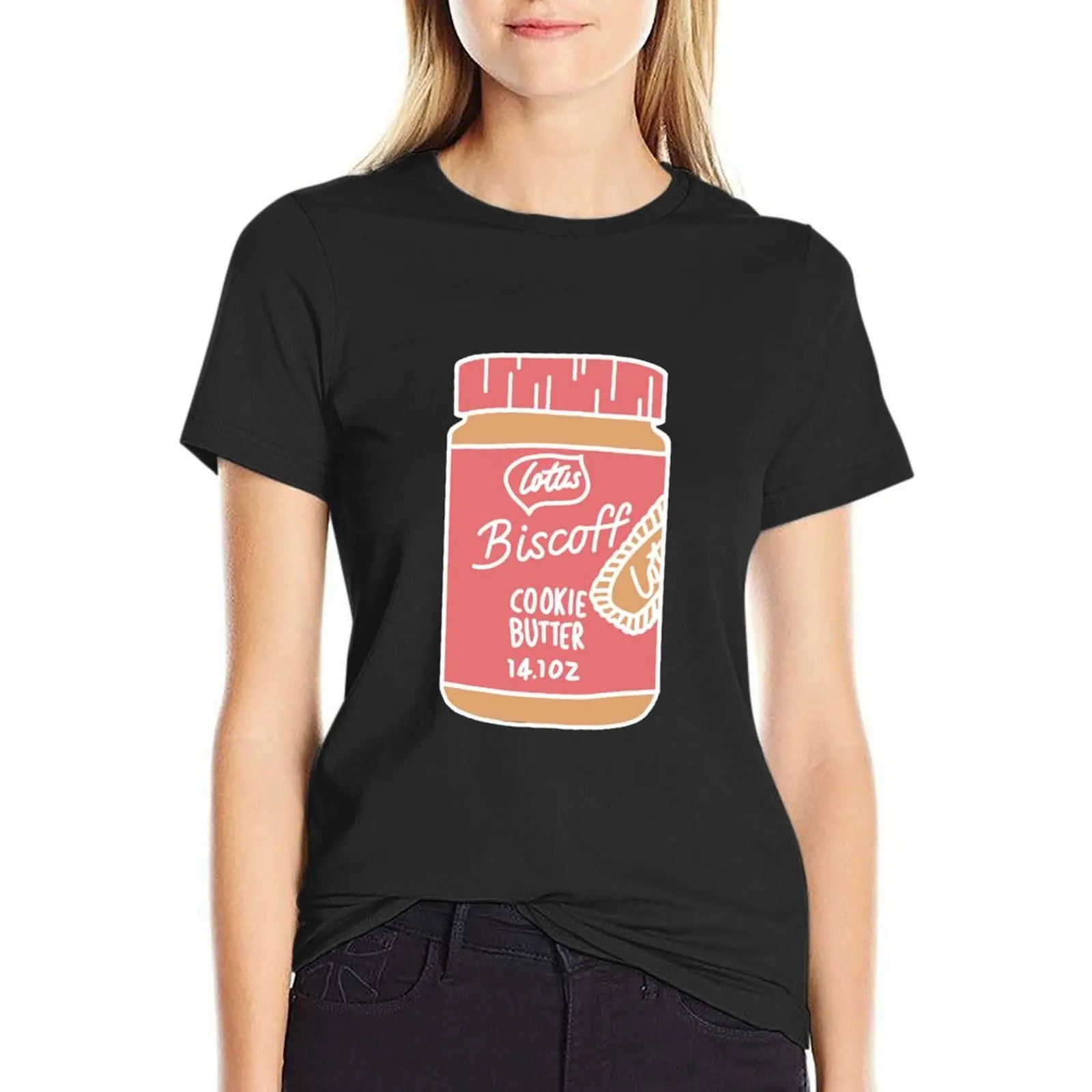 

Biscoff Jar T-Shirt vintage customs sports fans Womens graphic t shirts
