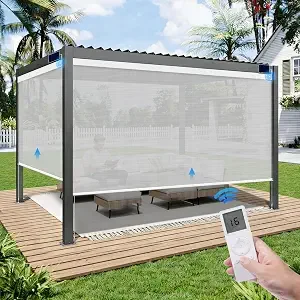 Zigbee Motor Intelligent 5% Opening Rate Sunshade And Sun Protection Outdoor Windproof Roller Blinds Suitable For Hotels