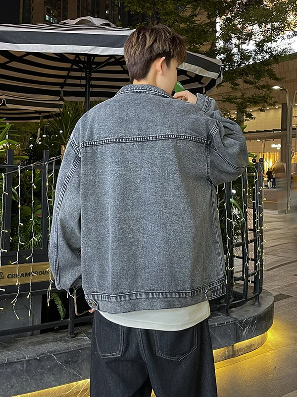 

MGJM винтажная уличная одежда ort Jaet свободная джинсовая верхняя одежда для мужчин и женщин осень-зима повседневная модная молодежная одежда