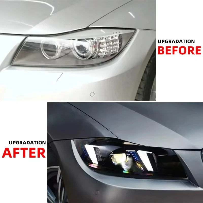 for ‘BMW 3 Series 325i 320i 335i E90 Head Light 2005 2009 2012 Auto Parts E90 Upgrade Snake Eyes Front Lights Headlights