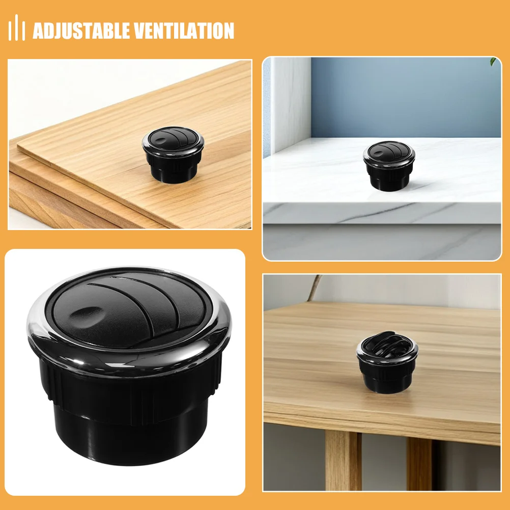 2 قطعة Rv منفذ تكييف الهواء شبكة تنفيس مستديرة متعددة الاتجاهات للحافلات المدربين عملية هادئة براعة متينة #3