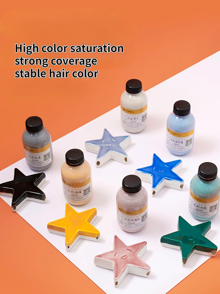 350ml Coating Brushing Type Pottery Medium Temperature Single Color Glaze DIY Ceramic Supplies Coloring Fill Liquid Materials