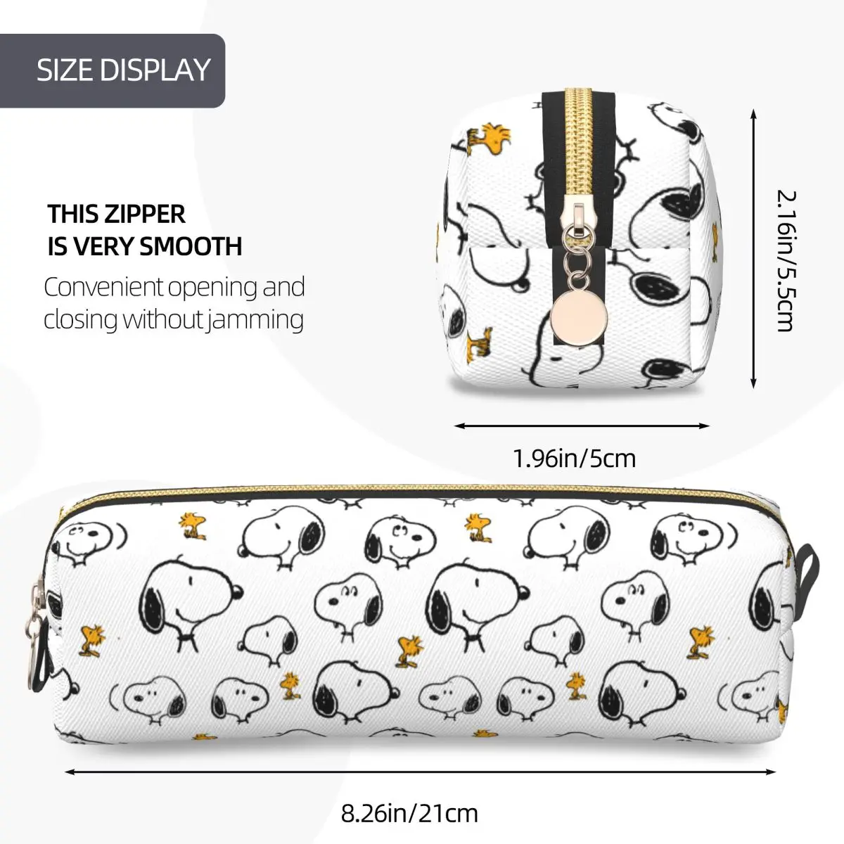 سنوبي وودستوك نمط مقلمة حقيبة أقلام جديدة للأطفال سعة كبيرة الطلاب الهدايا المدرسية قلم رصاص الحقيبة