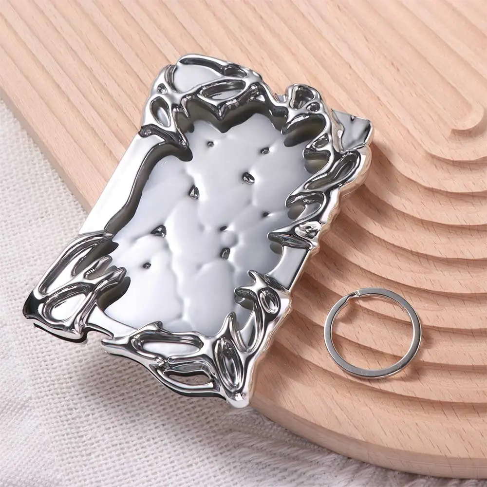 Electroplate Photocard Holder Metallic Style Card Sleeve Photo Card Frame Silver Special-shaped Idol Photo Display Stand