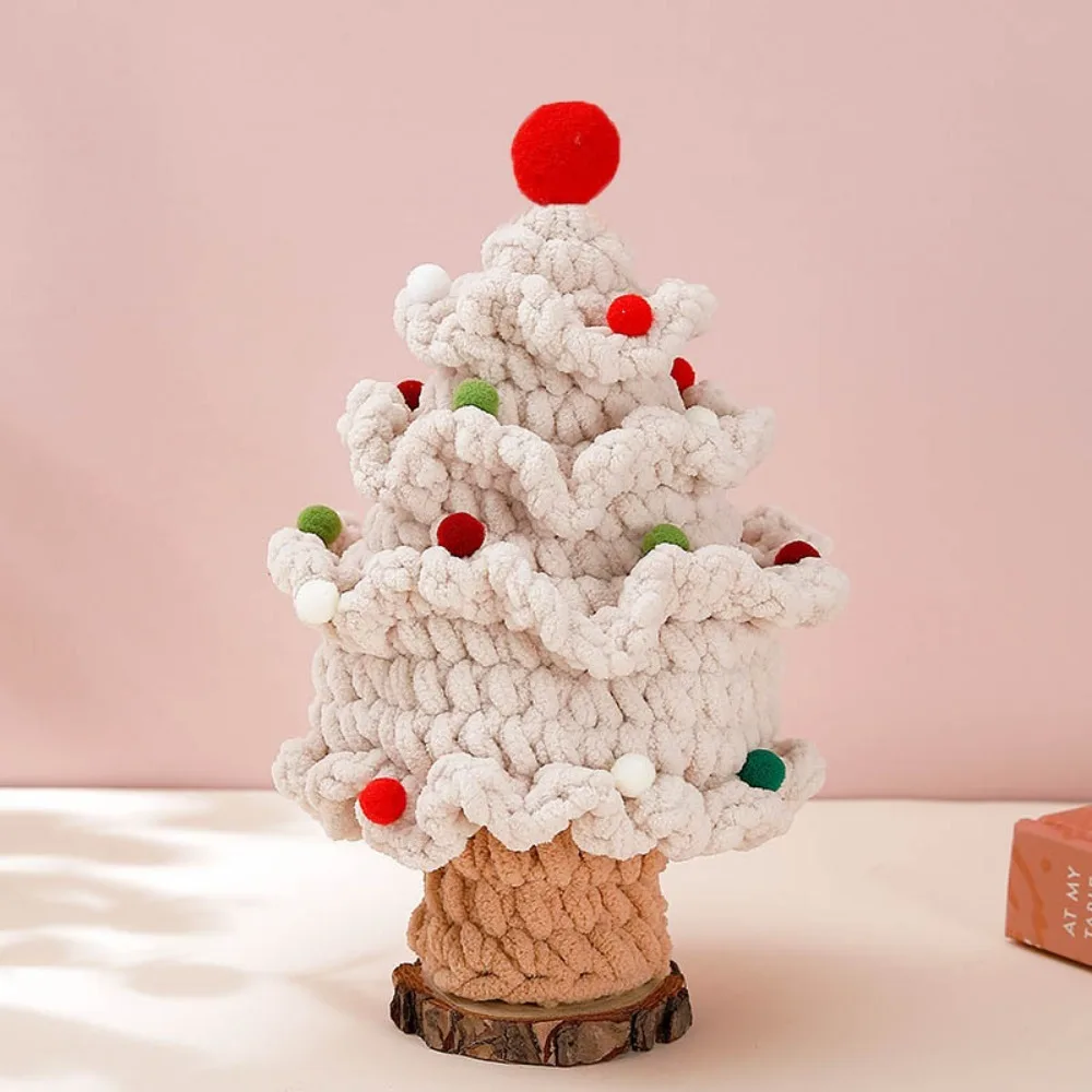 Hot Handmade Christmas Tree Yarn Weaving Hand Woven Woven Xmas Tree Crochet DIY Gifts Christmas Gift