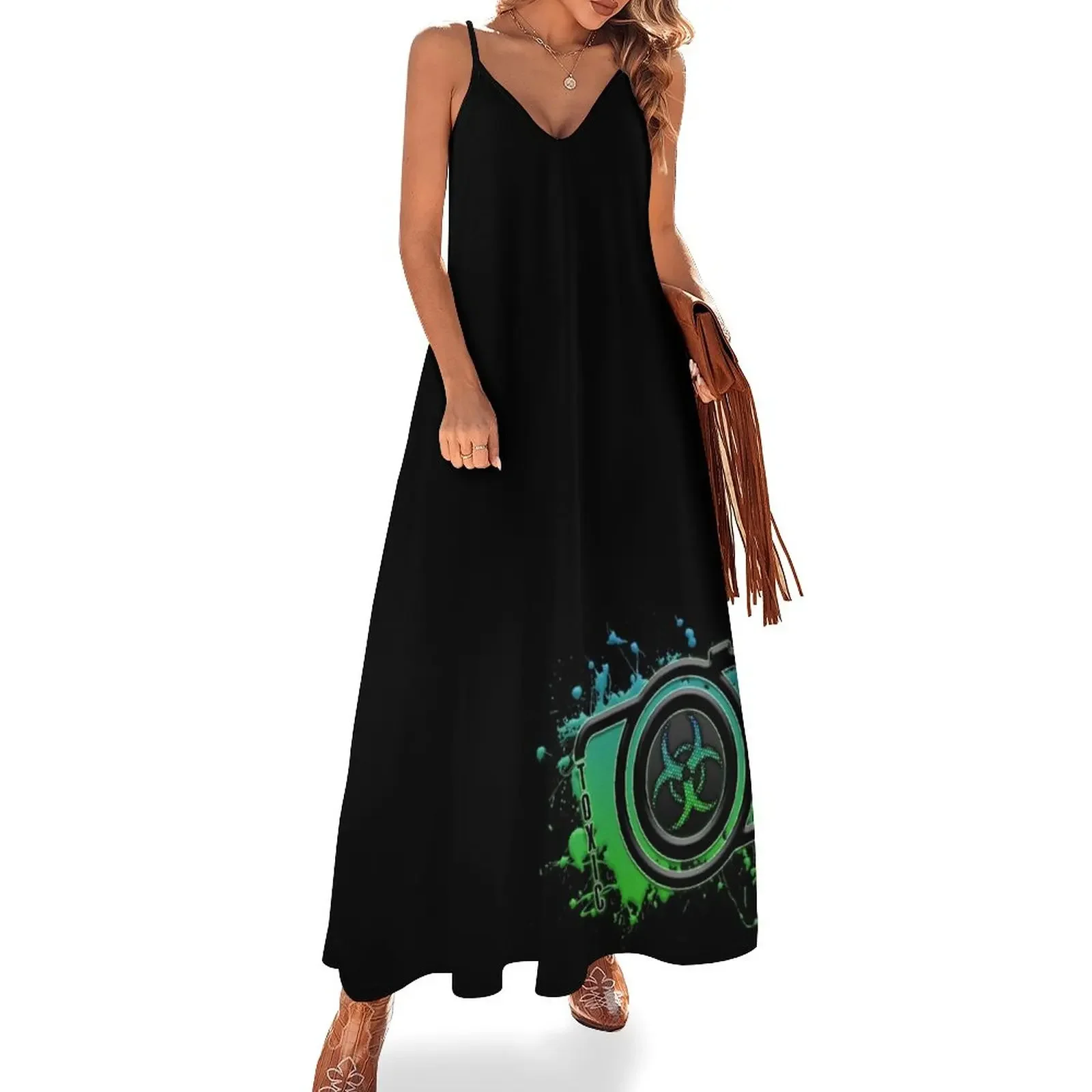 

XandeR ToXic Logo Sleeveless Dress Summer dresses for women women dress luxury woman party dress